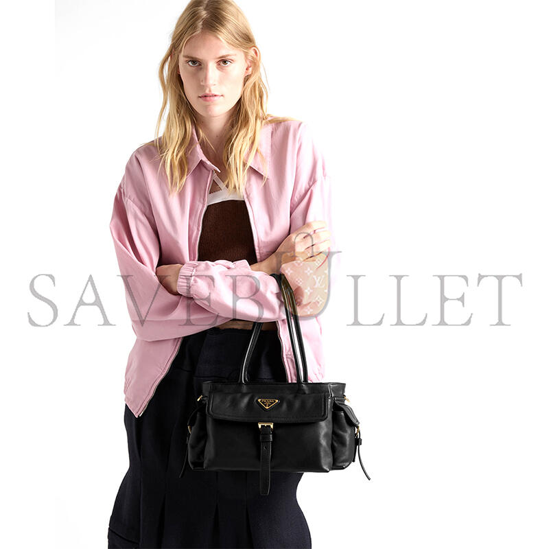 PRADA EXPLORE MEDIUM NAPPA LEATHER TOTE BAG 1BG596 (31*17*11cm)